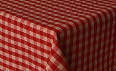 Cranberry Check Tablecloth