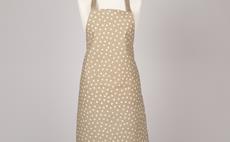 Fantasy Dots Latte Adult Apron - Loneta