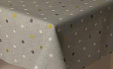Grey Polka Tablecloth