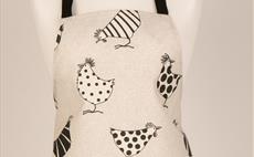 Two Tone Chickens Adult Apron - Loneta