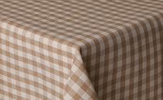 Natural Check Tablecloth